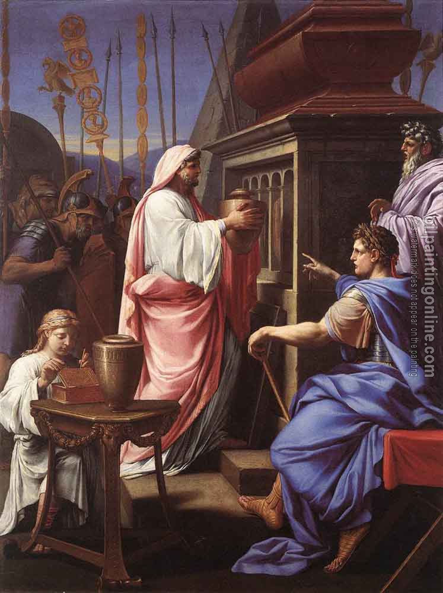 Eustache Le Sueur - Caligula Depositing The Ashes Of His Mother